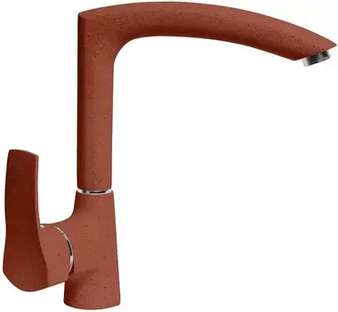 Смеситель AquaGranitEx C-7040 для кухонной мойки, красный марс C-7040 (334)