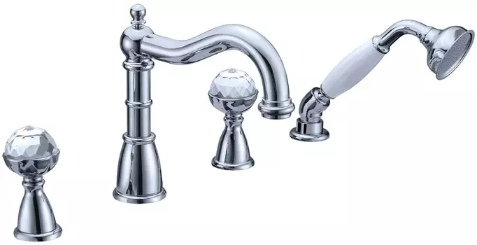 Смеситель Boheme Brillante 393 на борт ванны /393