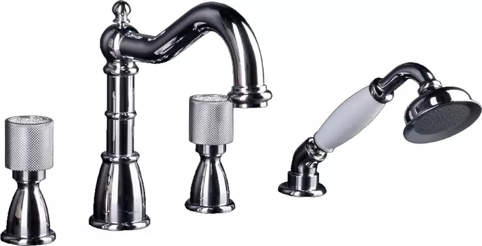 Смеситель Boheme Royal Cristal 396 на борт ванны 396-Royal/CRST