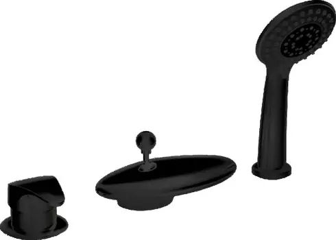 Смеситель Bravat Niagara Black F5140197BM-RUS на борт ванны, черный