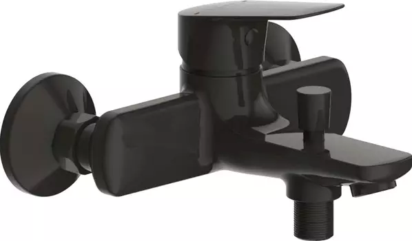 Смеситель Bravat Rhein F6429564BW-01-ENG для ванны с душем, матовый черный