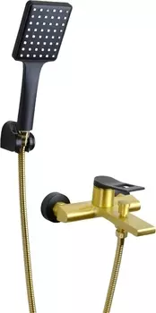 Смеситель Bronze de Luxe Element EL03GB для ванны с душем, золото/черный