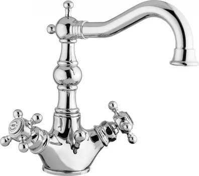 Смеситель Bugnatese Arcadia 8334CR для раковины, с донным клапаном, хром BN.ARC-8334CR