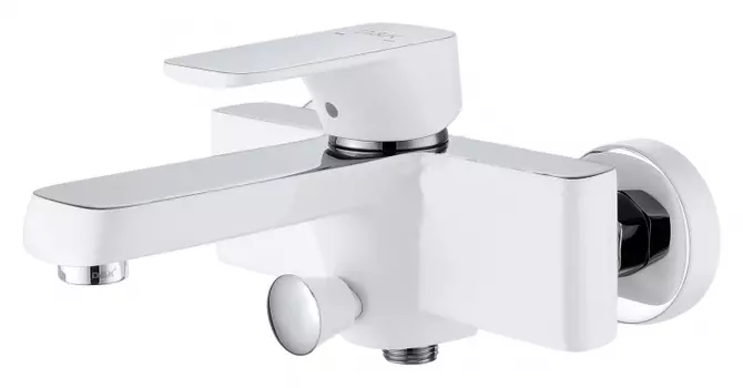 Смеситель D&K Berlin Steinbeis для ванны с душем, белый DA1433216