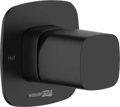 Смеситель для душа Wasserkraft Nuthe 9151 С ВНУТРЕННЕЙ ЧАСТЬЮ. черный soft-touch /9151