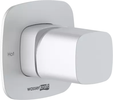 Смеситель для душа Wasserkraft Saale 9551 С ВНУТРЕННЕЙ ЧАСТЬЮ. белый soft-touch /9551