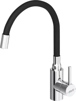 Смеситель для кухни Dorff Logic D3007622 хром, черный, с гибким изливом