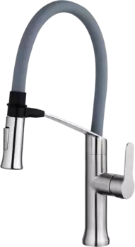 Смеситель для кухни Fashun A54501-12 сатин, серый