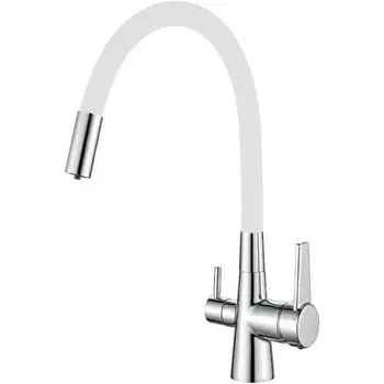 Смеситель для кухни Haiba HB76858-8, белый