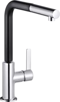 Смеситель для кухни Kludi L-ine S 408518775 черный, хром