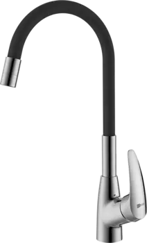 Смеситель для кухни Lemark Linara LM0415C-Black с гибким изливом