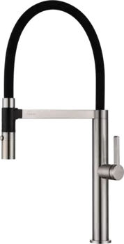 Смеситель для кухни Paulmark Leader Le214101-NI с гибким изливом, никель