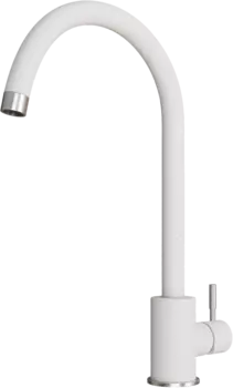 Смеситель для кухни Polygran Альтаир 849006, белый хлопок