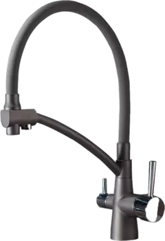 Смеситель для кухни Potato P4077 P4077-19 графитно-черный