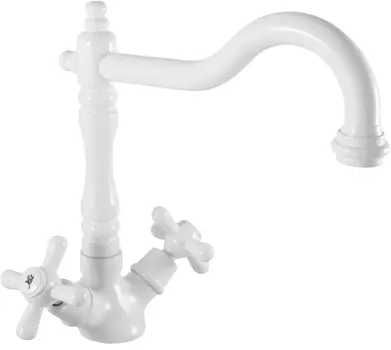 Смеситель для кухни Rav Slezak Morava retro MK120.5/8B белый