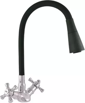 Смеситель для кухни Rav Slezak Morava retro MK320.5/13 черный, хром