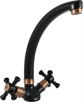 Смеситель для кухни Rav Slezak Morava retro MK320.5/3CMATSM черный, бронза