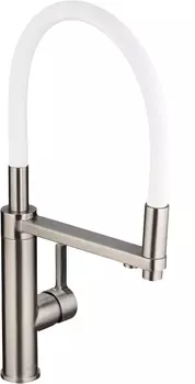 Смеситель для кухни Swedbe Selene Plus 8641 белый, нержавеющая сталь /8641