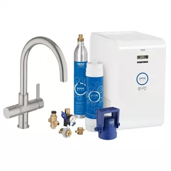 Смеситель для кухонной мойки Grohe Blue (фильтрация, охлаждение и газирование, C-излив) 31323DC1