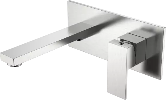 Смеситель для раковины Boheme Qubic 475-NB С ВНУТРЕННЕЙ ЧАСТЬЮ, brushed nickel