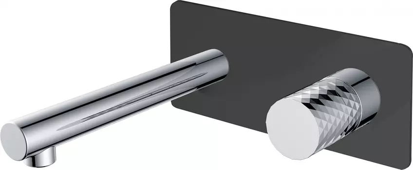 Смеситель для раковины Boheme Stick 125-BCR.2 С ВНУТРЕННЕЙ ЧАСТЬЮ, black/touch chrome