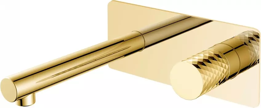 Смеситель для раковины Boheme Stick 125-GG С ВНУТРЕННЕЙ ЧАСТЬЮ, diamond gold