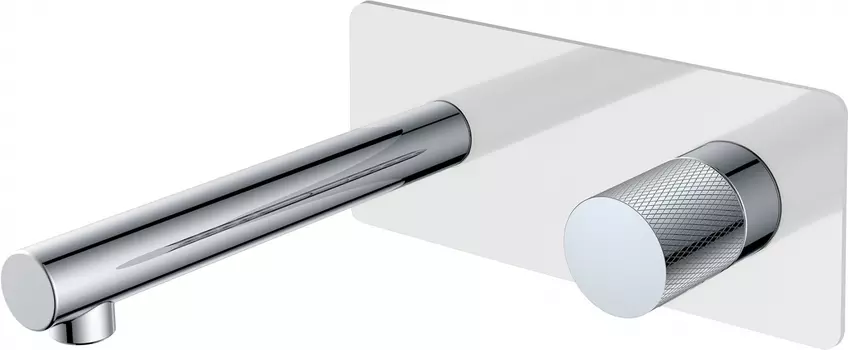 Смеситель для раковины Boheme Stick 125-WCR.2 С ВНУТРЕННЕЙ ЧАСТЬЮ, white/touch chrome