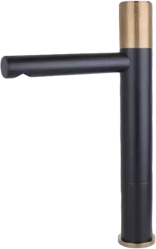 Смеситель для раковины Bronze de Luxe Аvantgarde 2030MH черный, розовое золото