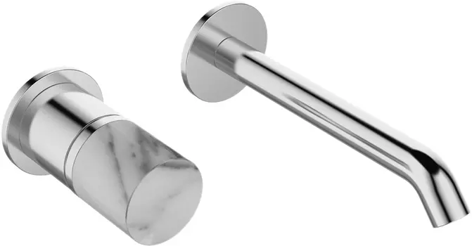 Смеситель для раковины Bronze de Luxe Focus 24686CM С ВНУТРЕННЕЙ ЧАСТЬЮ, хром, мрамор