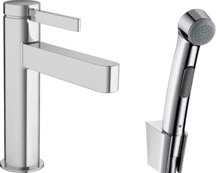 Смеситель для раковины Hansgrohe Finoris 110 76210000 с гигиеническим душем, хром