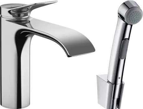 Смеситель для раковины Hansgrohe Vivenis 75210000 с гигиеническим душем, хром