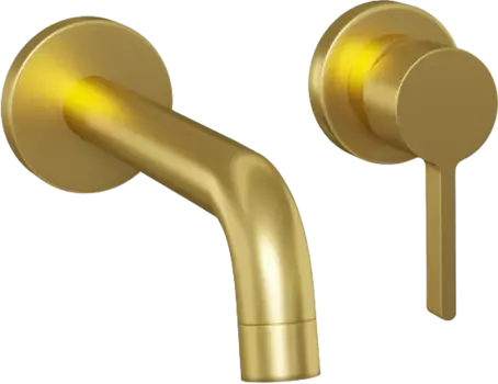 Смеситель для раковины Paini Brera 74PJ208 С ВНУТРЕННЕЙ ЧАСТЬЮ, матовое золото