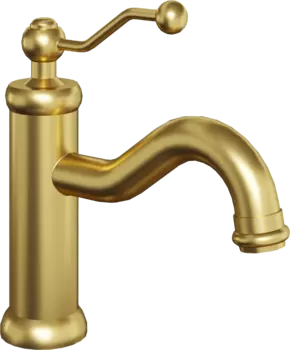 Смеситель для раковины Paini Duomo 88PJ205 матовое золото PVD