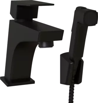 Смеситель для раковины Paini Torre 98YO205/574 с гигиеническим душем, черный