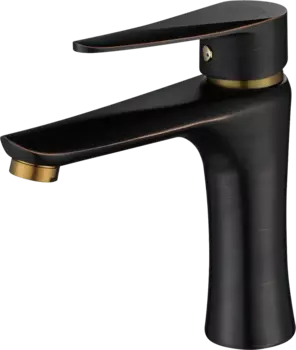 Смеситель для раковины Профсан Steel PSM-301-5 черный, бронза