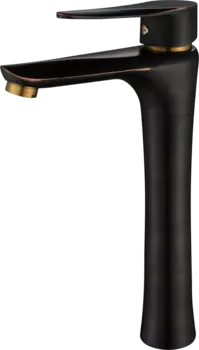 Смеситель для раковины Профсан Steel PSM-301-6 черный, бронза