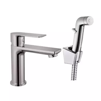 Смеситель для раковины с гигиеническим душем Haiba HB12505, хром