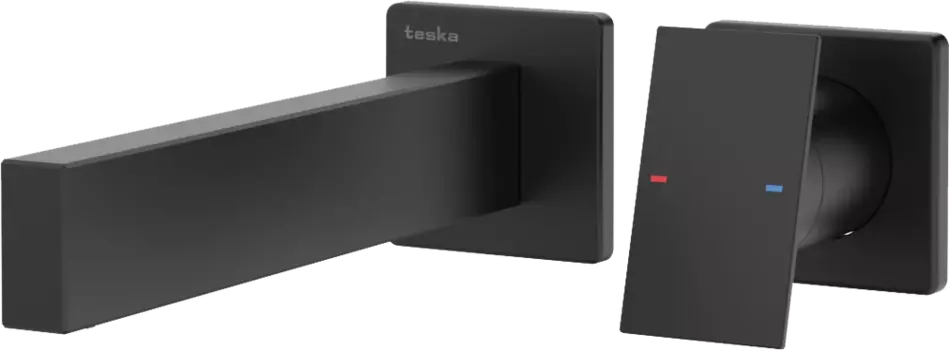 Смеситель для раковины Teska Alax E5308 С ВНУТРЕННЕЙ ЧАСТЬЮ, черный матовый