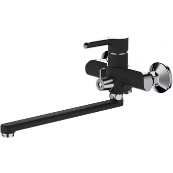 Смеситель для ванны и душа Haiba HB22805-7, черный/хром