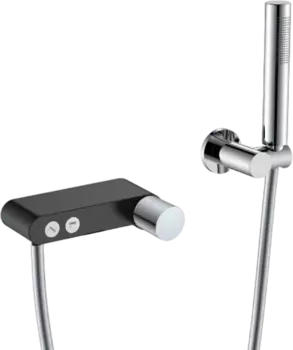 Смеситель для ванны с душем Boheme Stick 123-BCR.2 black touch chrome