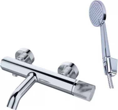 Смеситель для ванны с душем Bronze de Luxe Focus 24603CM хром, мрамор