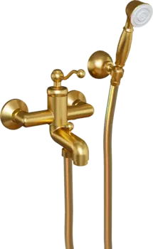 Смеситель для ванны с душем Paini Duomo 88PJ105 матовое золото PVD