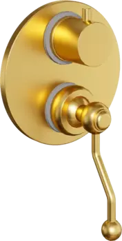 Смеситель для ванны с душем Paini Duomo 88PJ6911 С ВНУТРЕННЕЙ ЧАСТЬЮ, матовое золото PVD