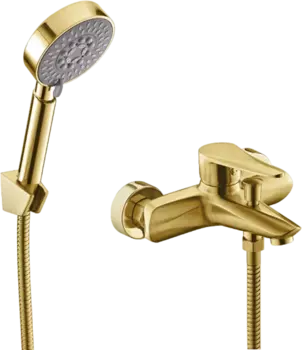 Смеситель для ванны с душем Профсан Steel PSM-303-1 золото