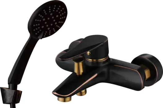 Смеситель для ванны с душем Профсан Steel PSM-301-1 черный, бронза