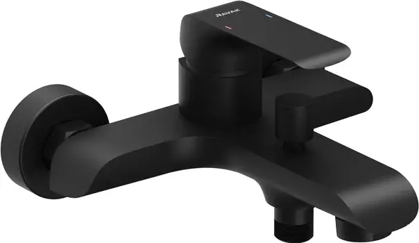 Смеситель для ванны с душем Ravak Flat X070175 черный матовый