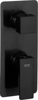 Смеситель для ванны с душем Remer Absolute AU92KBCFP чёрный брашированный хром