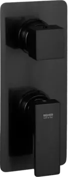 Смеситель для ванны с душем Remer Absolute AU93KBCFP чёрный брашированный хром