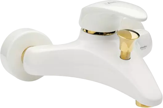 Смеситель для ванны с душем Shouder Senior 0140116 слоновая кость/золото