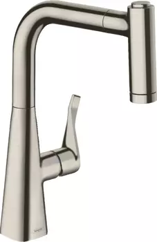 Смеситель Hansgrohe Metris M71 73800800 для кухонной мойки, сталь